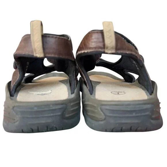 Timberland Trailway Brown Leather Sport Hiking Sandal Shoes BFSP Mens Size 13 M